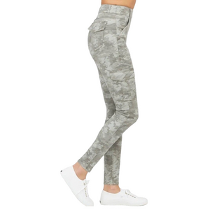 Spanx Stretch Twill Ankle Cargo Pants Size Small Stone Wash Camo